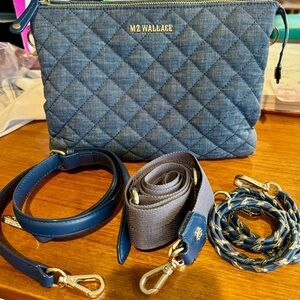 MZ Wallace, Crosby Pippa in Denim with Gold Hardware. NWOT.